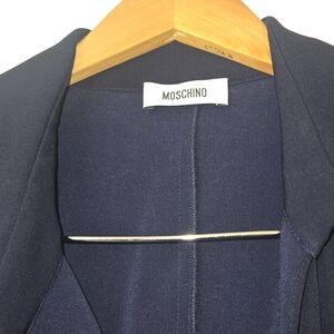 Moschino Asymmetrical Navy Dress